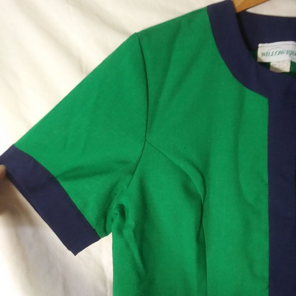 Vintage 80s Green/Blue Skirt Suit - Picture 5 of 13